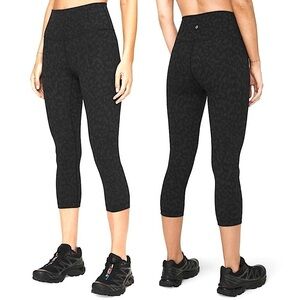 Lululemon Wunder Under Crop High Rise Full-On Luxtreme 21" Camo Deep Coal Sz 2